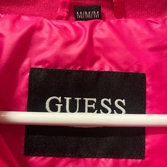 GUESS Hot Pink Puffer Coat- Worn Once! - Picture 3 of 8